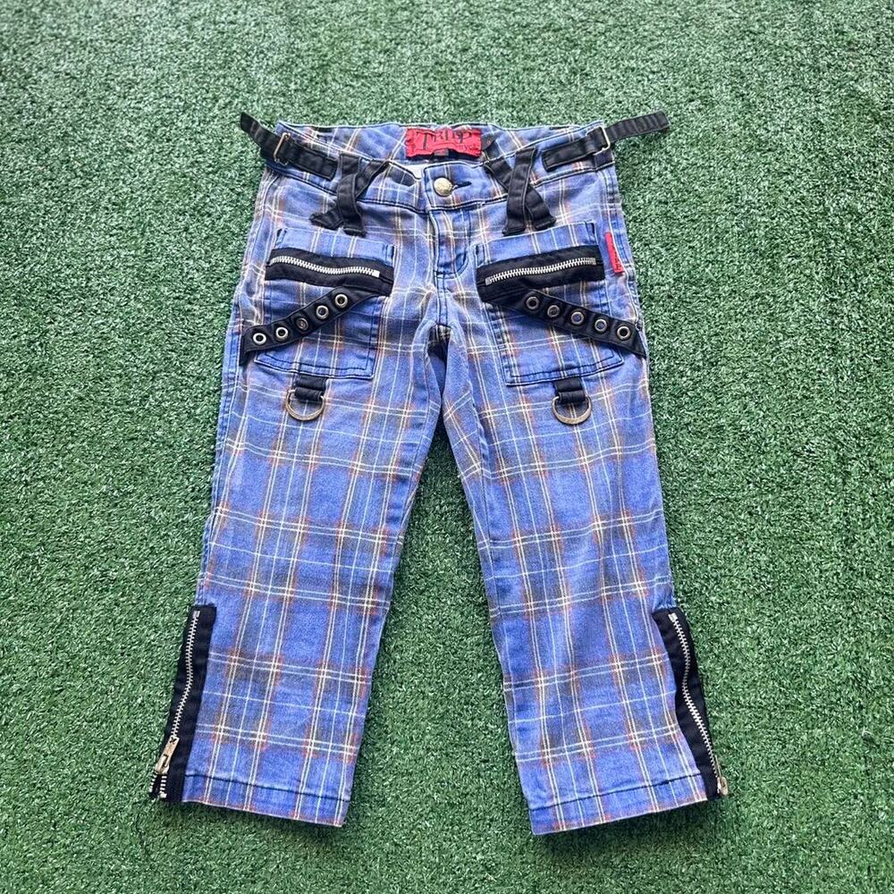 Insane vintage y2k tripp nyc plaid capris